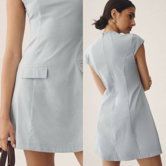 Anthropologie Maeve Cap-Sleeve Mock-Neck Mini Dress XS $148 - Picture 2 of 10